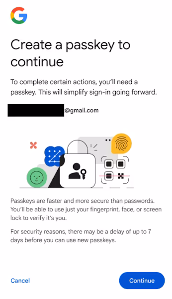 passkeys bắt buộc cho Google Ads API – Minh họa quy trình xác thực passkey thay thế mật khẩu khi tạo refresh token cho Google Ads API