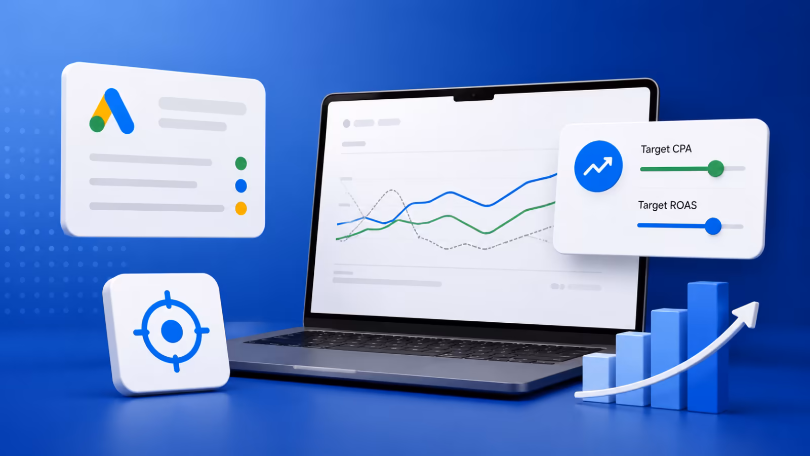 Smart Bidding Google – Biểu đồ minh họa hiệu suất ổn định của chiến dịch Google Ads Smart Bidding sau cập nhật